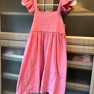 Crewcuts Pink Flutter Sleeve Cotton Dress